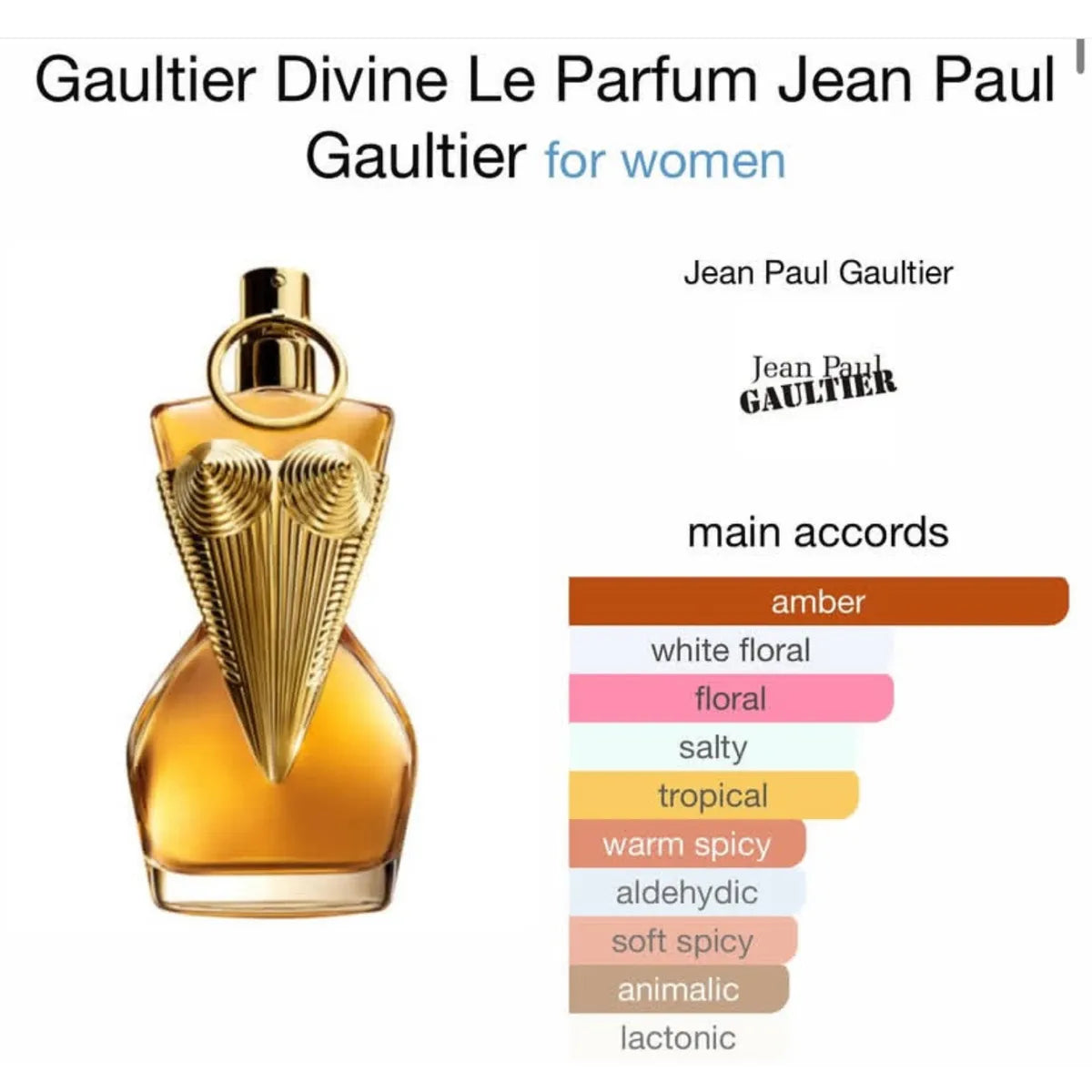 Jean Paul Gaultier Divine Le Parfum | Women's Fragrance | PERVARA